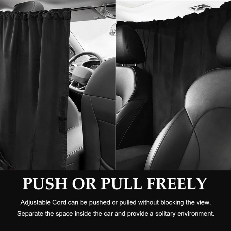 NYTKL Car Privacy Curtain, Vehicle Privacy Blackout Curtain Sun Shade Cover, Auto Sunshade Screen Cover Blocks Light for Sleeping Camping Fit Sedan SUV Truck, Car Accessories - Image 5